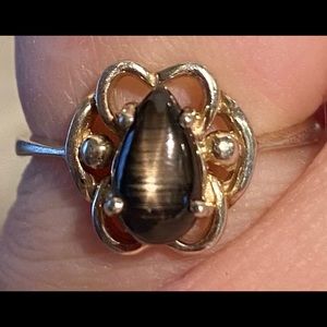 Natural Black Star Sapphire Ring!